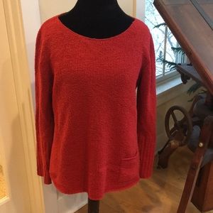 Eileen Fisher Red Wool Sweater
